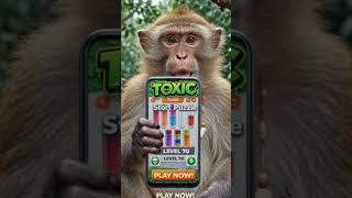 Toxic Sort Puzzle #puzzle #puzzlegame #games #gameplay  #funny #gameshorts #gaming #monkey