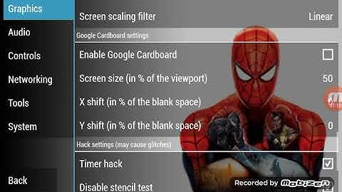 Best ppsspp setting for spider man webs of shadow.