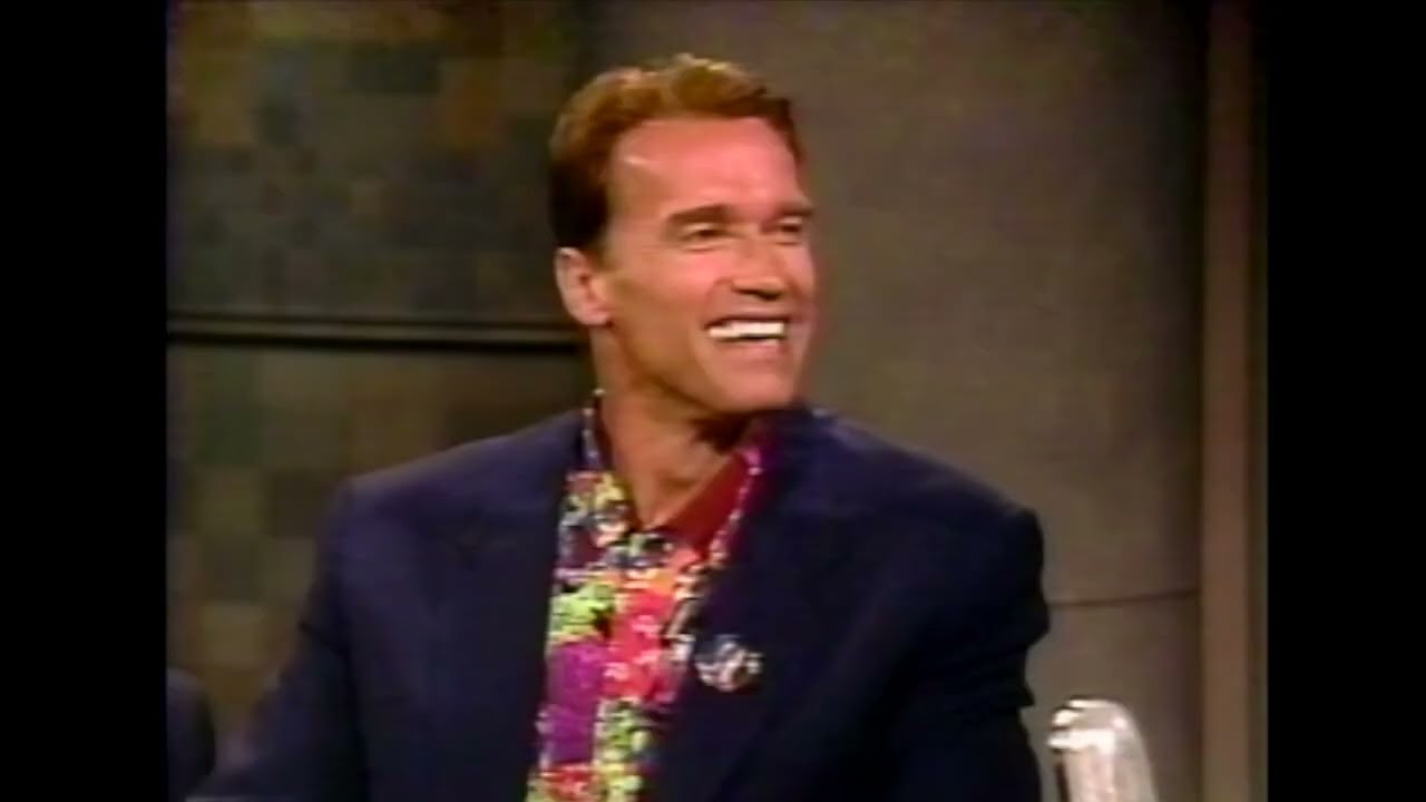 Arnold Schwarzenegger on David Letterman in 1991 promoting 