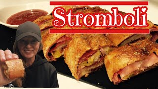 How To Make STROMBOLI Using Refrigerated Pizza Dough ~ Perfect Game Day Appetizer