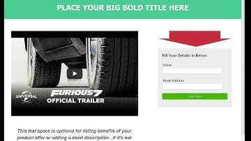 Free Responsive WordPress Squeeze Page Template