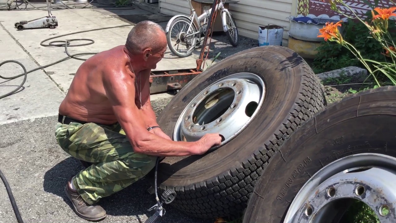 Ручной демонтаж грузовых колес 12 R22.5,или продолжение -\"Укрощение ...