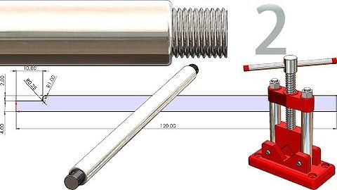 2-Project 46| Two-Sided Pipe Vise | SolidWorks Tutorial: handle rod