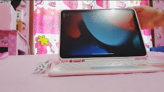 ASMR Unboxing Accessories Ipad air 5✨ Soft pink cute!! screenshot 5