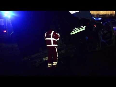 Ongeval bestelbus A73 12-12-2016