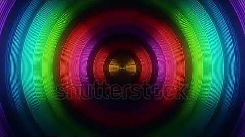 DAVE FX - Colorful Round Circular Waves Tunnel VJ Loop Motion Background V2