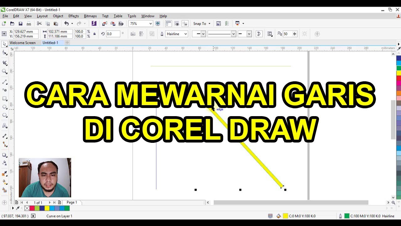 Cara Mewarnai Garis Di Coreldraw X7 Tutorial Corel Draw Part 9 Youtube