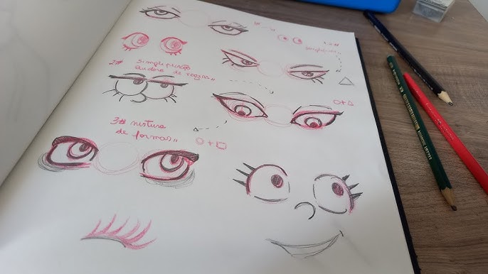 Pin de Saruki 0.0 em edits  Tutoriais de desenho de olhos, Desenhar  caricaturas de rostos, Bonitos desenhos fáceis