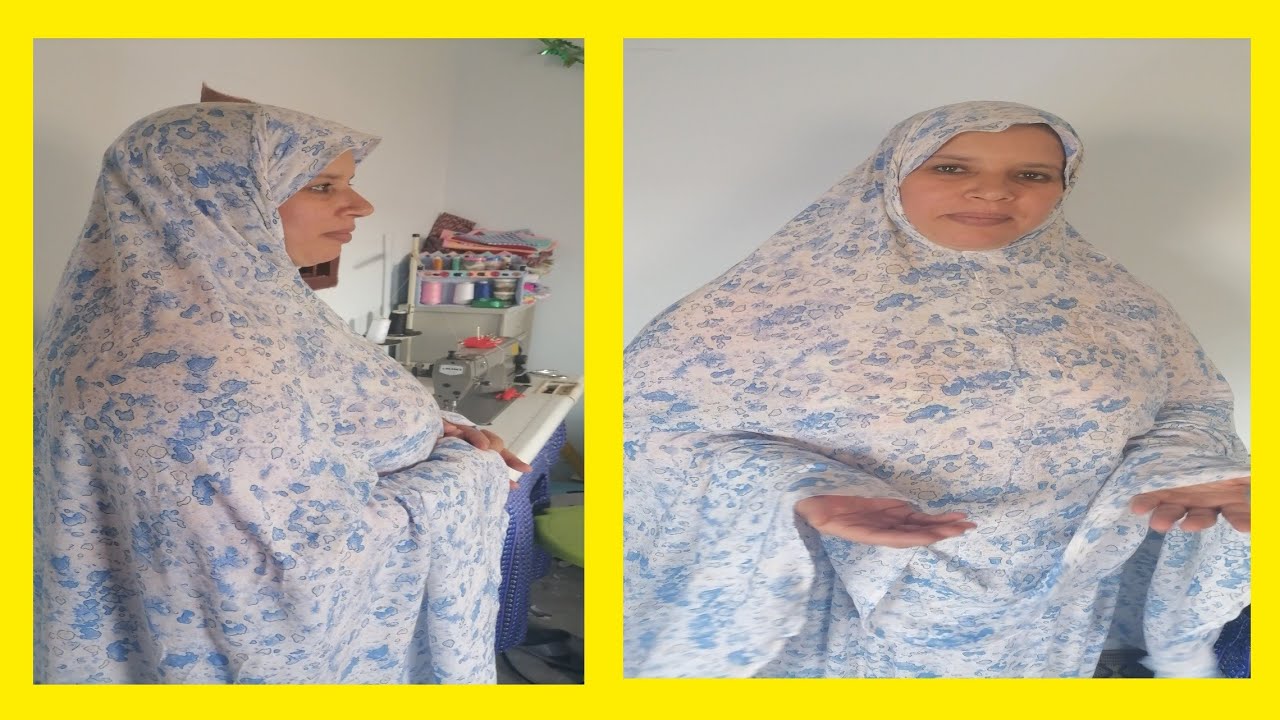 تفصيل و خياطة خمار لصلاة بطريقة سهلة