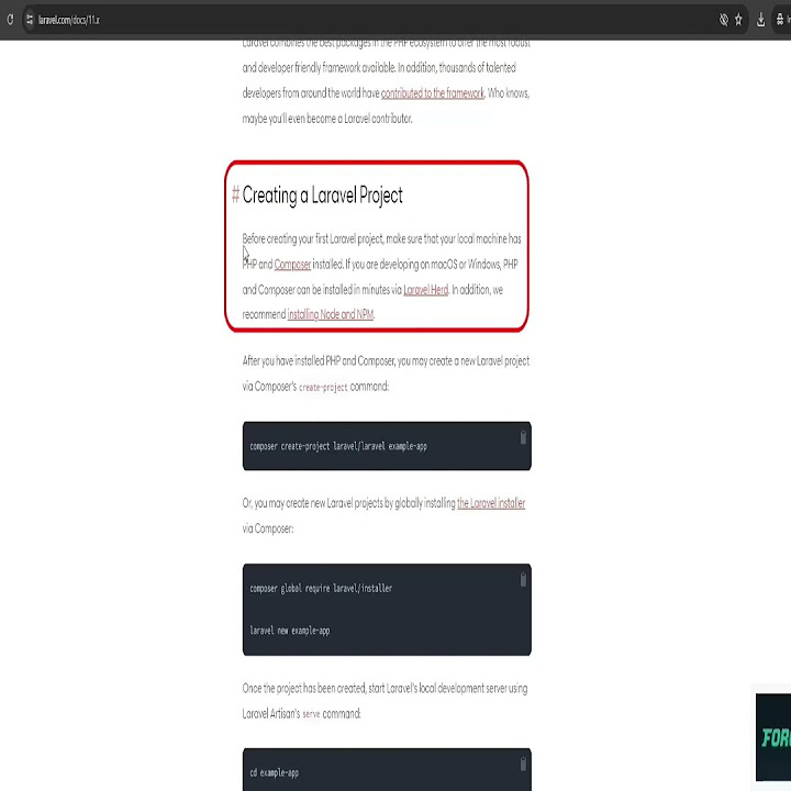 Project creation in laravel 11 laravel tutorial in hindi part 1