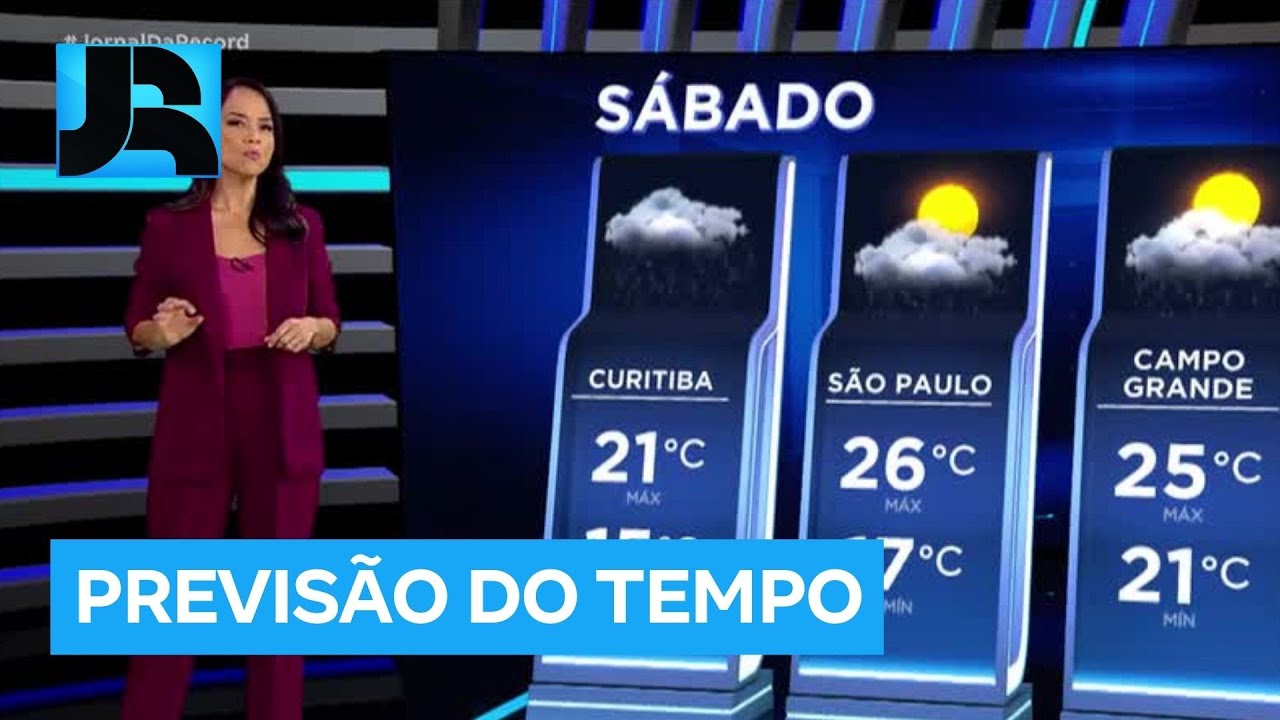 Confira a previsão do tempo para este sábado (15) - YouTube