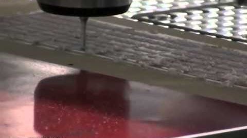 Engraving Composite Plastic Sign Labels on a C R  Onsrud Router