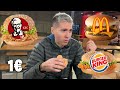 ¿Cuál es la MEJOR HAMBURGUESA de 1€? 🍔 | Comparación McDonalds VS Burguer King Vs KFC