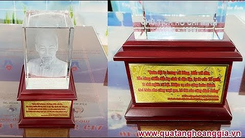 BIỂU TRƯNG PHA LÊ KHẮC HÌNH BÁC HỒ 3D