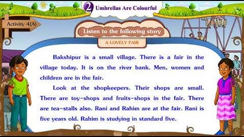 STD 5th English | Unit 2 Activity 4 A | Story with Text Only