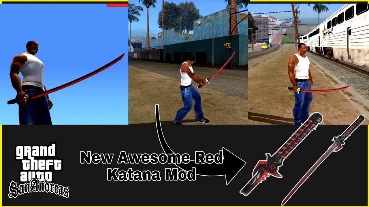 [GTA San Andreas] NEW AWESOME Katana Mod for Android Red Genji