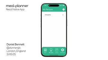 CS50 Final Project Demo - meal-planner