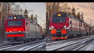 Первые частные поезда под электровозами на линии Бабаево - Лужская.