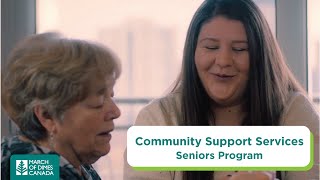 Community Support Services — Seniors Program