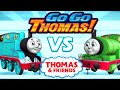 GO GO THOMAS RACING Game Thomas vs Percy, James, and Toby - Who is the Fastest?