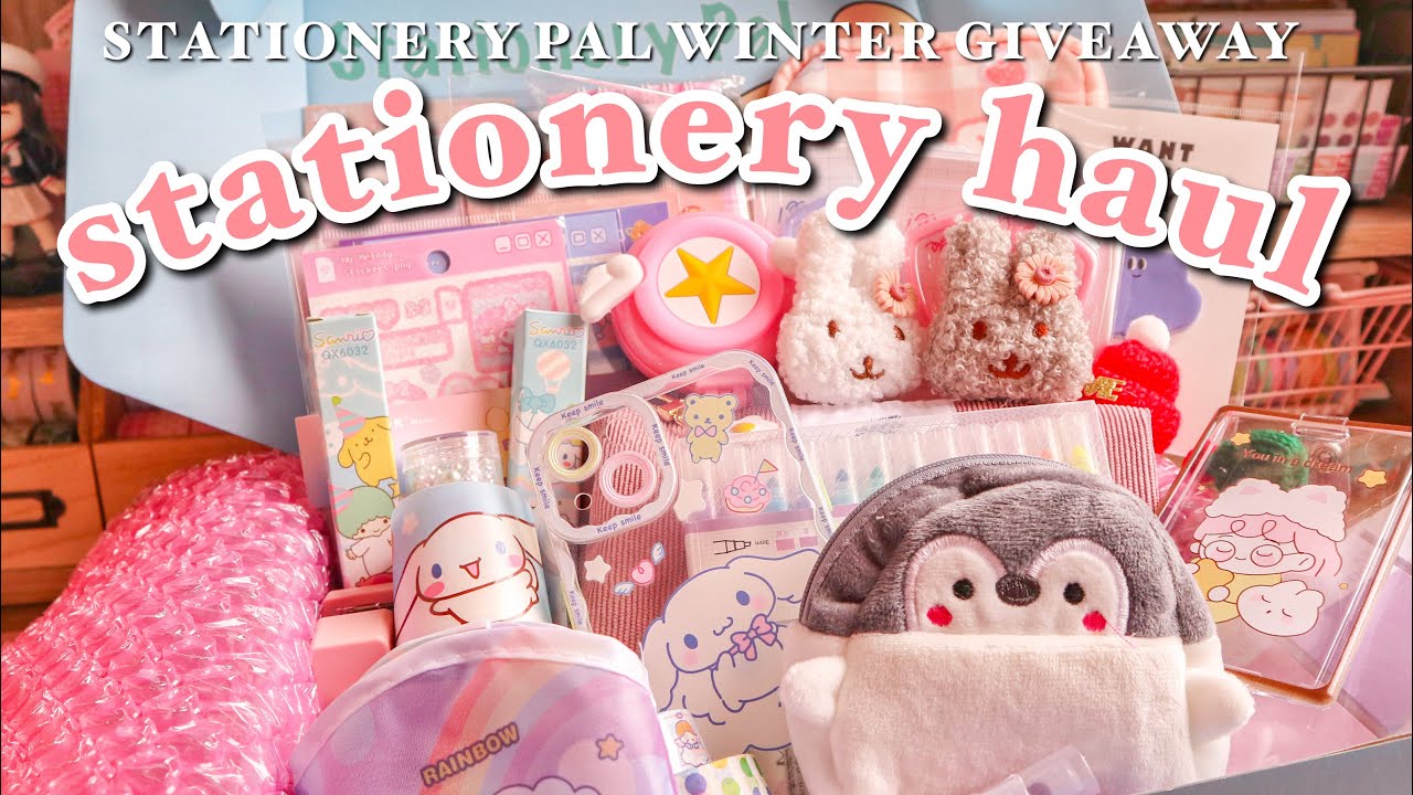 STATIONERY PAL HAUL ❄️ winter giveaway • pastel journal items • cute accessories