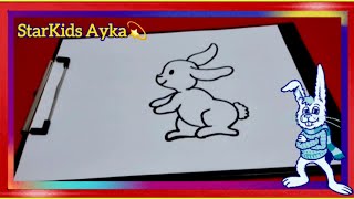 Как нарисовать ЗАЙЦА How to draw a Hare Рисунки для детей Drawings