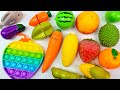 ASMR おままごと トントン♪おもちゃ 果物 カット音 Cutting Fruits Sounds ASMR with New Cutting Board Sound