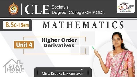 B Sc I Sem:M,athematics:Unit 4:Higher order derivatives:part 4:By Miss Krutika Lakkannavar