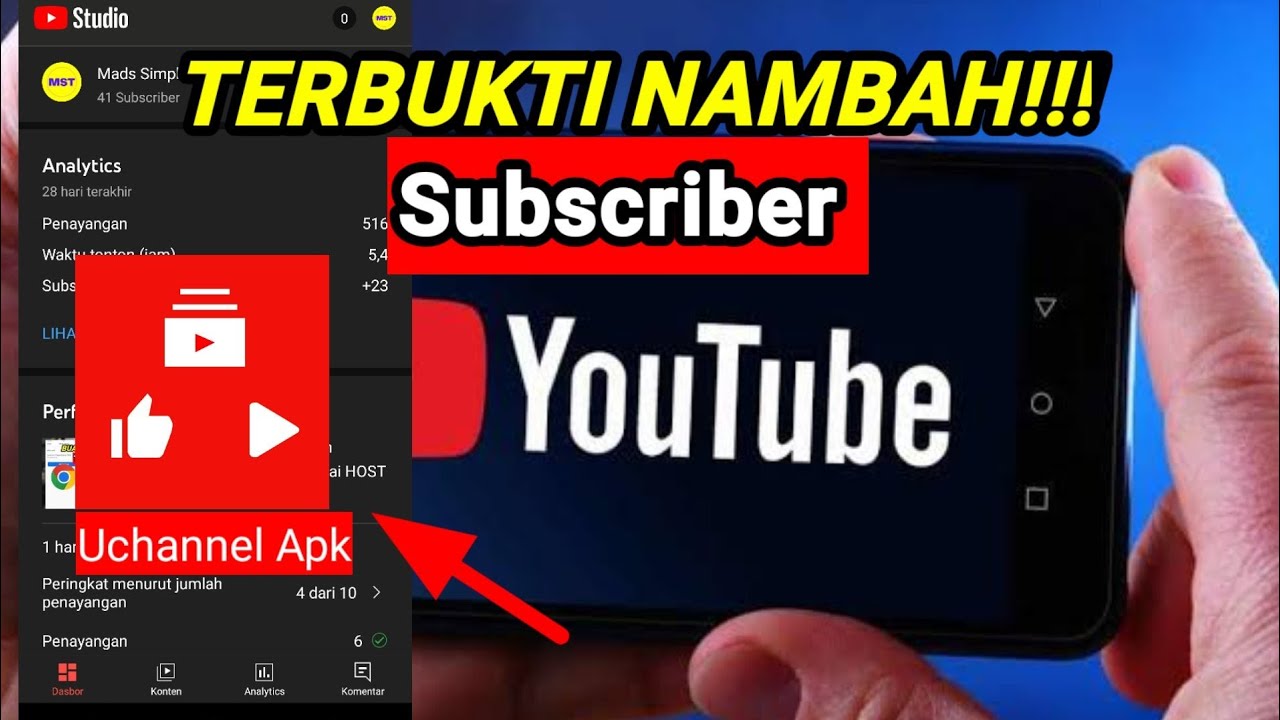 TERBUKTI! Cara Menambah Subscriber Youtube Gratis - Uchannel