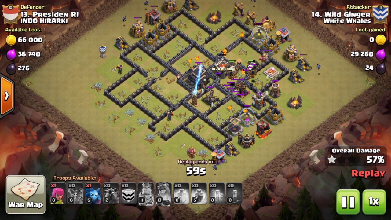 Clash of Clans TH9 Quad LaLoon 3 STAR ATTACK