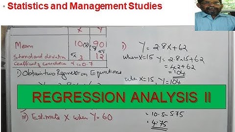 REGRESSION ANALYSIS  II    #LearnSTATISTICS with Venugopalan.P.K