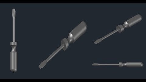 AutoCAD 3D modeling - Screwdriver full tutorial very easy method
