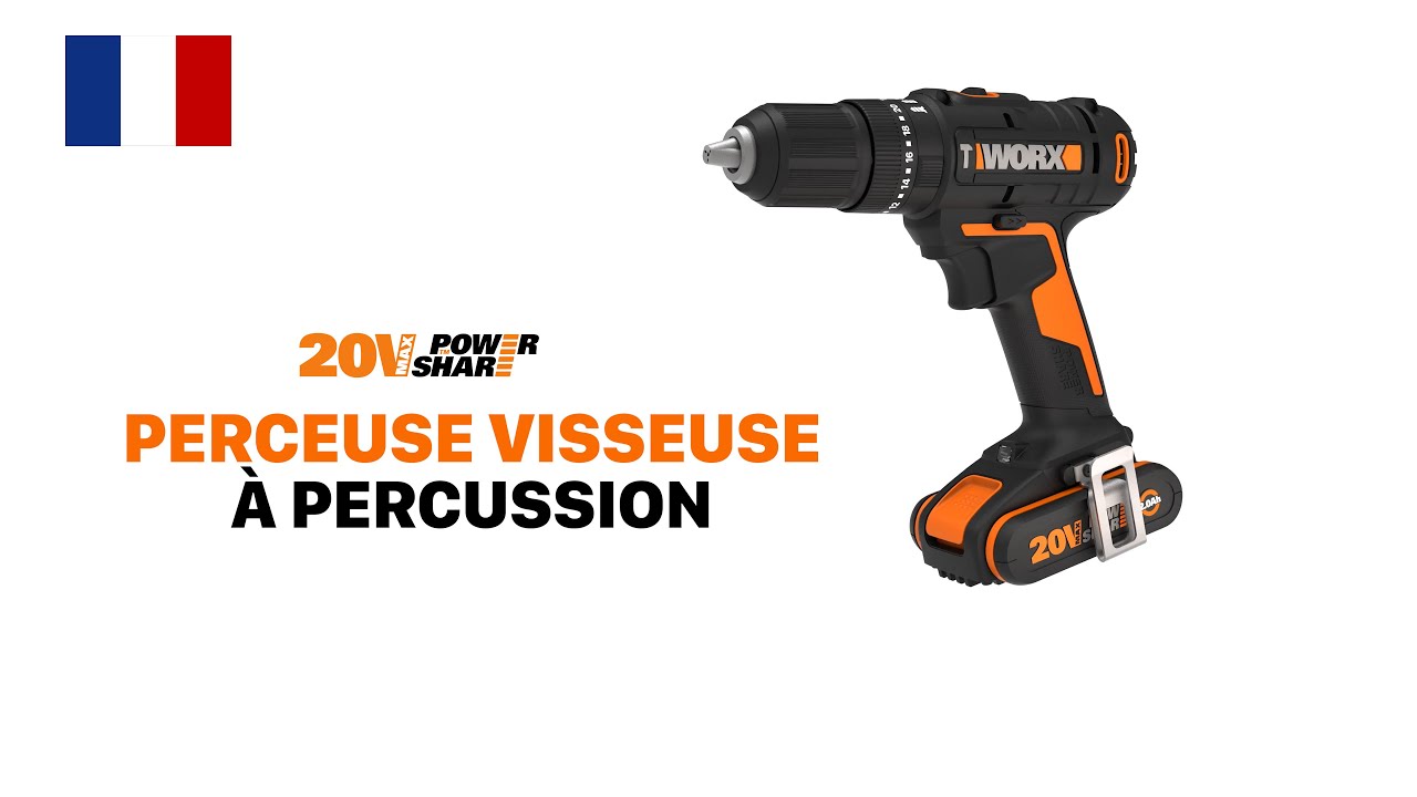 WORX WX371 PERCEUSE/VISSEUSE À PERCUSSION FR 