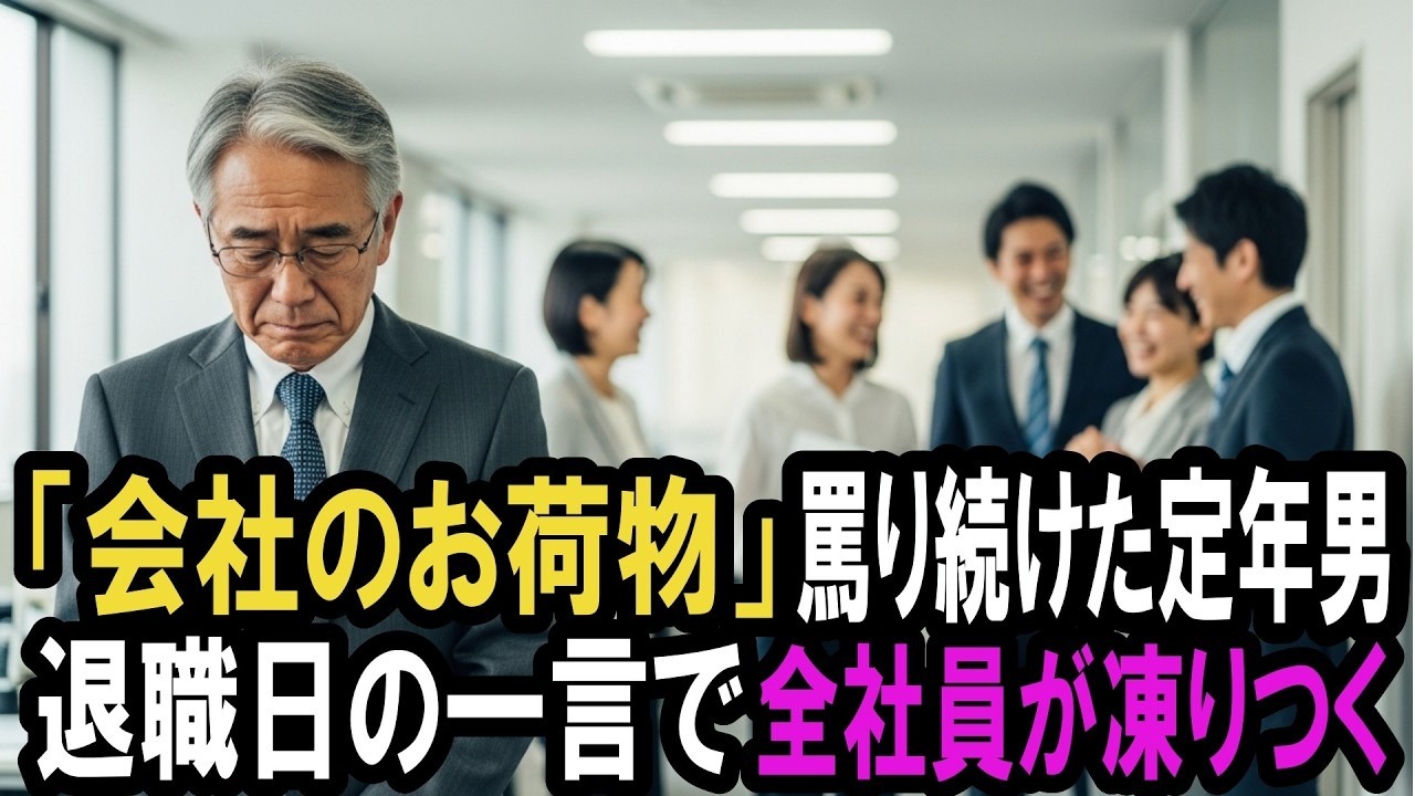 無能扱いされ続けた定年社員…最後の出社日に放った一言で社員500人が言葉を失った“本当の置き土産”とは【スカッとする話】