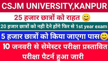 csjmu news.csjm university semester exam date 2022.csjmu 2nd year,1st year students new update today