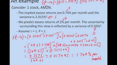 PT L19 The Black Litterman Model