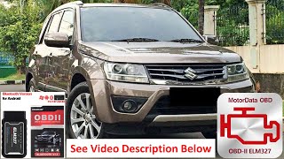 Suzuki Grand Vitara 2.4L 2012, Cheap Kingbolen ELM327 + Android Apps MotorData OBD ELM Car Scanner