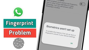 How to fix WhatsApp biometric are not set up | WhatsApp Biometrics aren