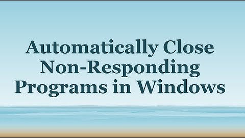 How to Kill Unresponsive Programs Without the Task Manager | Hindi