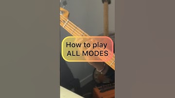 How to play ALL MODES in one key (G major) 🎸 #learnbass #scales #modes