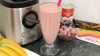 STRAWBERRY AND BANANA MILKSHAKE