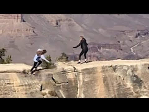 Girl nearly Falls off the Grand Canyon #shorts