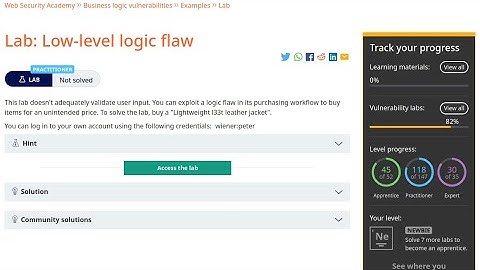 Web Security Academy | Logic Flaws | 5 - Low-Level Logic Flaw