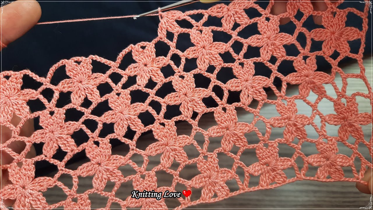 Amazing Floral Crochet Filet Pattern 🌸 Easy Shawl & Cover Tutorial