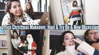 OFFICE CHRISTMAS MAKEOVER, HAUL & TRY ON AND NEW OBSESSION | WEEKLY VLOG