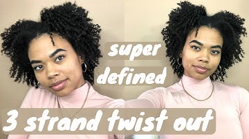 SUPER DEFINED 3 STRAND TWIST OUT | TYPE 4 HAIR | AWKWARD LENGTH