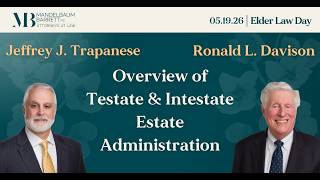 Elder Law Day 2026 Panel #4: Overview of Testate & Intestate Estate Administration