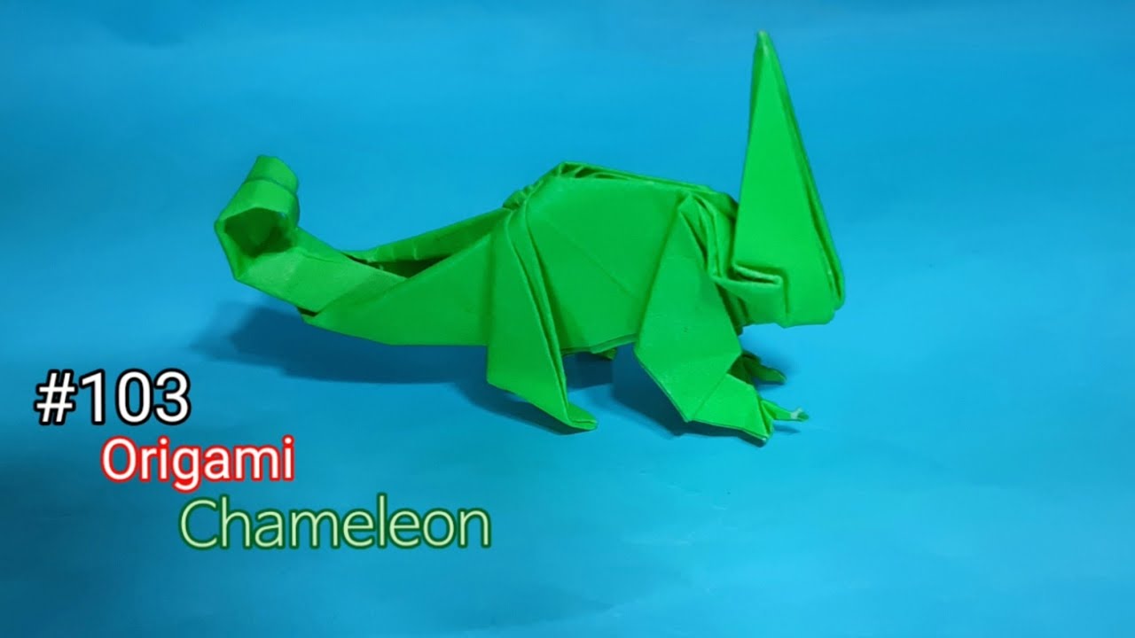 折り紙１枚でサイを折ってみた Origami Rhinoceros Km Youtube