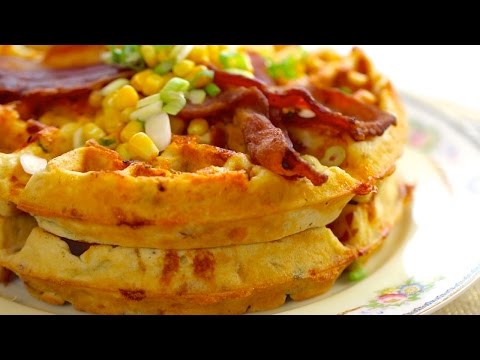 Bacon & Cheddar Cornmeal Waffles - Gemma's Bold Baking Breakfast Ep. 2