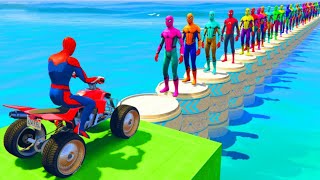 ATV Quads Bike Spider Superheroes Stunts Racing 3D - Android Gameplay Video screenshot 4